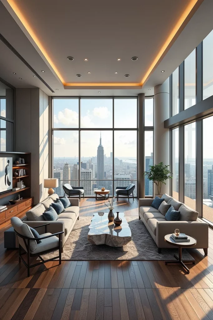 55 Luxury Penthouse Living Room Ideas For Sophisticated Modern Interiors