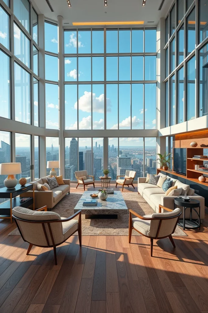 55 Luxury Penthouse Living Room Ideas For Sophisticated Modern Interiors