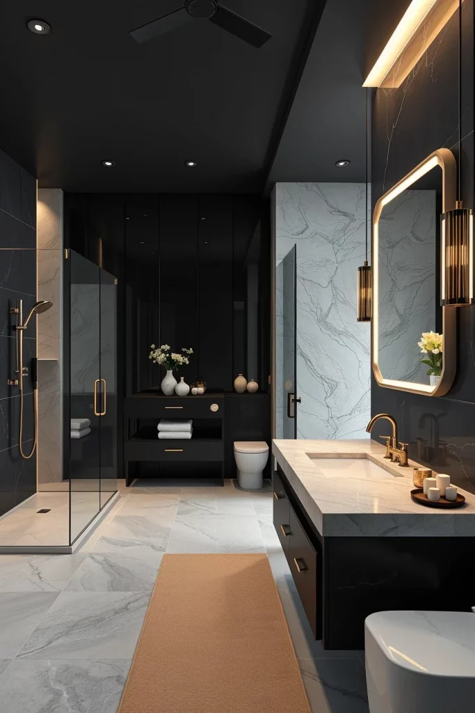 60 Luxury Black Bathroom Styling Ideas For A Sophisticated And Elegant Space