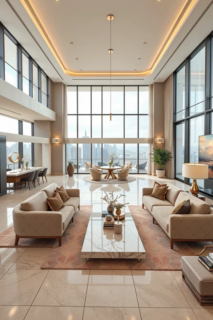 55 Luxury Penthouse Living Room Ideas For Sophisticated Modern Interiors