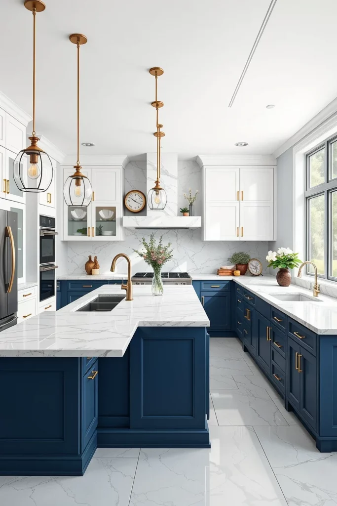 54 Blue White Kitchen Layout Inspiration Ideas For A Stylish And Timeless Home