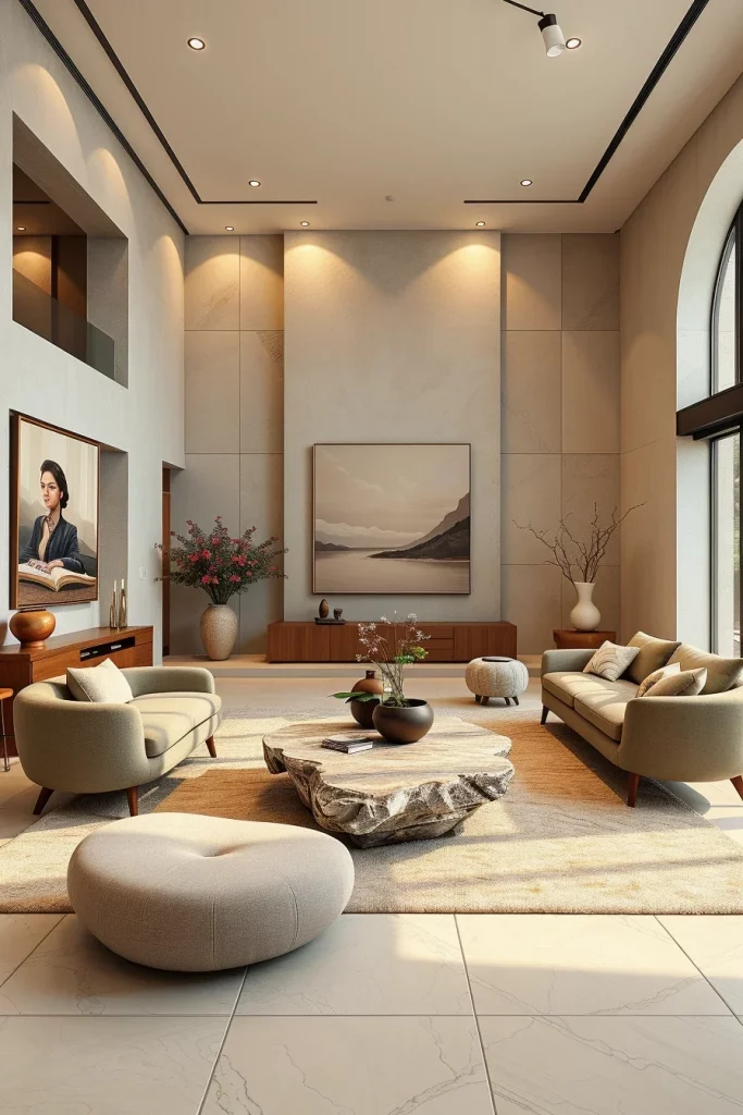 60 Sculptural And Artistic Modern Living Room Ideas For A Gallery-Inspired Home