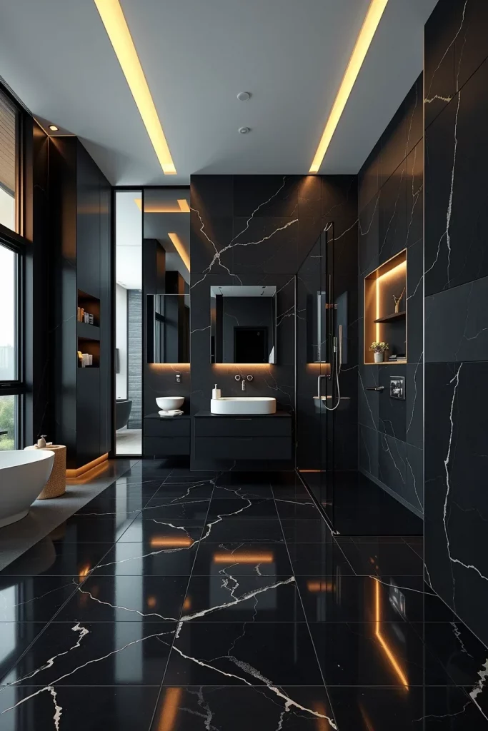 60 Luxury Black Bathroom Styling Ideas For A Sophisticated And Elegant Space