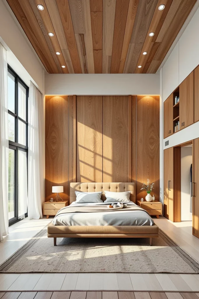 54 White And Wood Tone Bedroom Ideas For A Warm And Modern Retreat