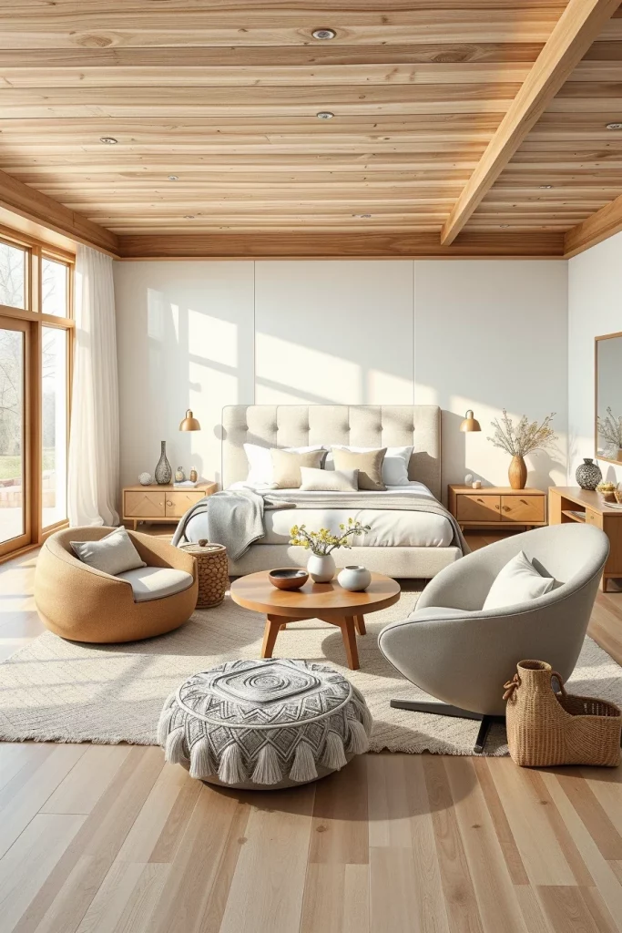 54 White And Wood Tone Bedroom Ideas For A Warm And Modern Retreat