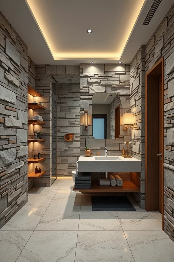 59 Textured Stone Bathroom Ideas For A Stylish And Timeless Space