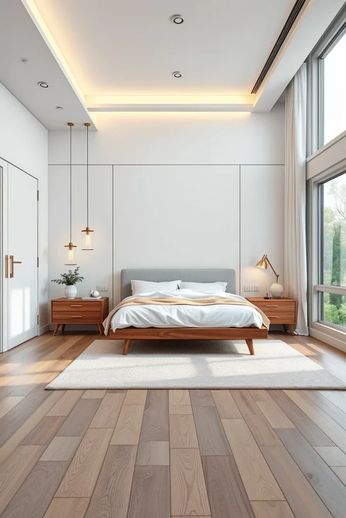 54 White And Wood Tone Bedroom Ideas For A Warm And Modern Retreat