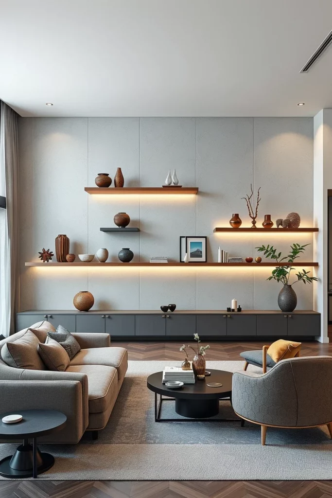 60 Sculptural And Artistic Modern Living Room Ideas For A Gallery-Inspired Home