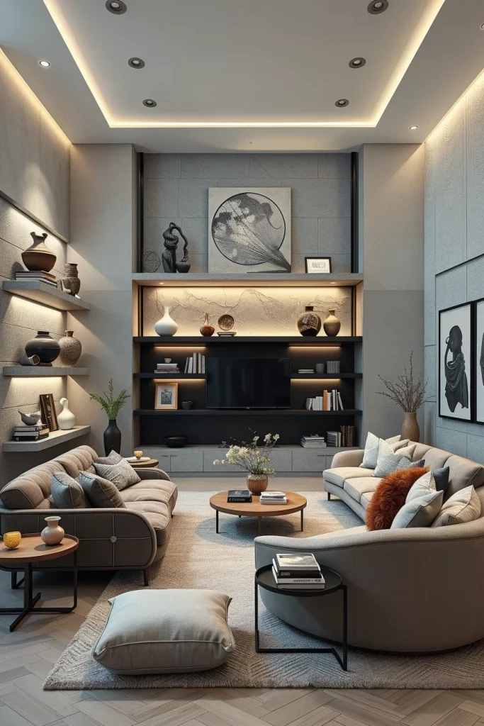 60 Sculptural And Artistic Modern Living Room Ideas For A Gallery-Inspired Home