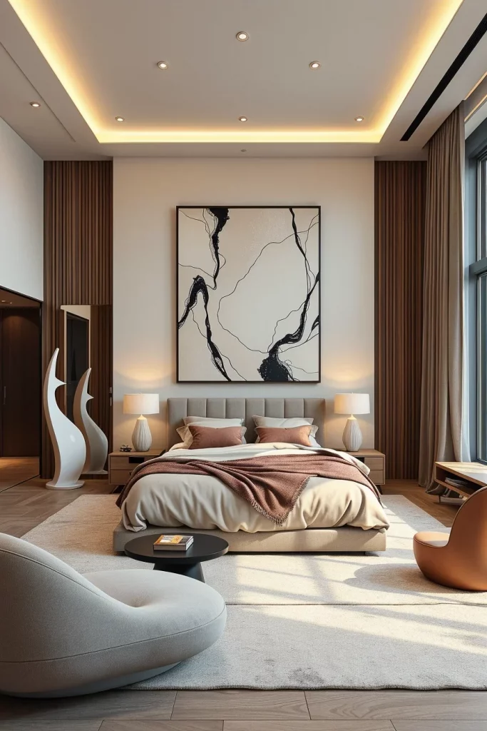 58 Sculptural And Artistic Modern Bedroom Ideas For A Creative Luxury Retreat