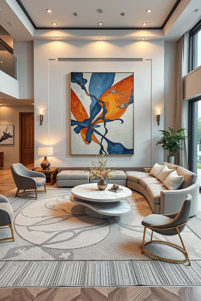60 Sculptural And Artistic Modern Living Room Ideas For A Gallery-Inspired Home