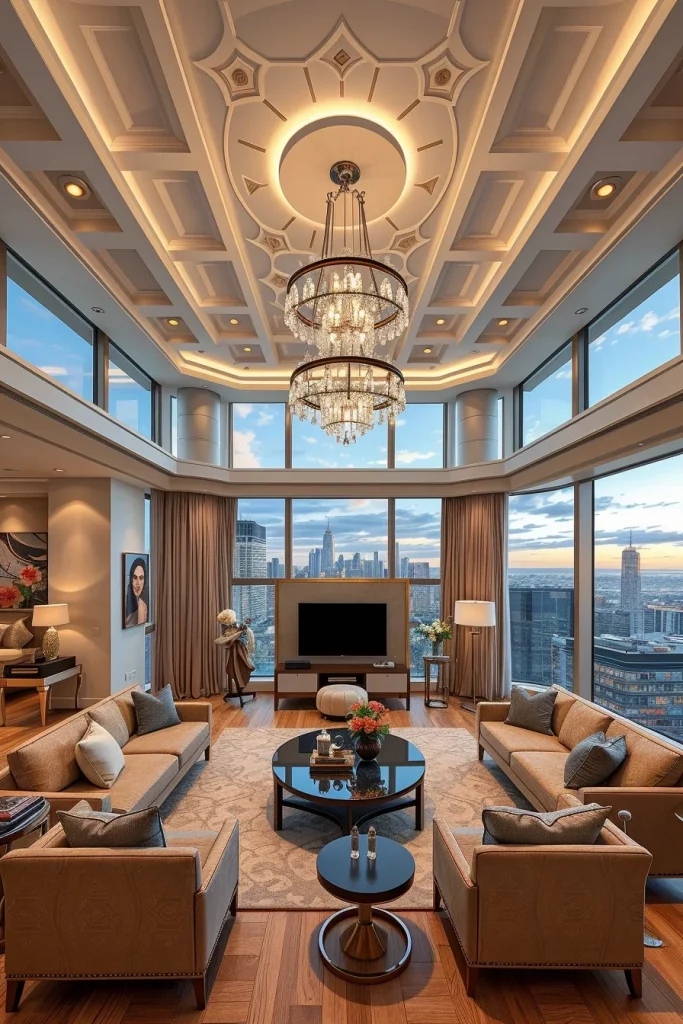 55 Luxury Penthouse Living Room Ideas For Sophisticated Modern Interiors
