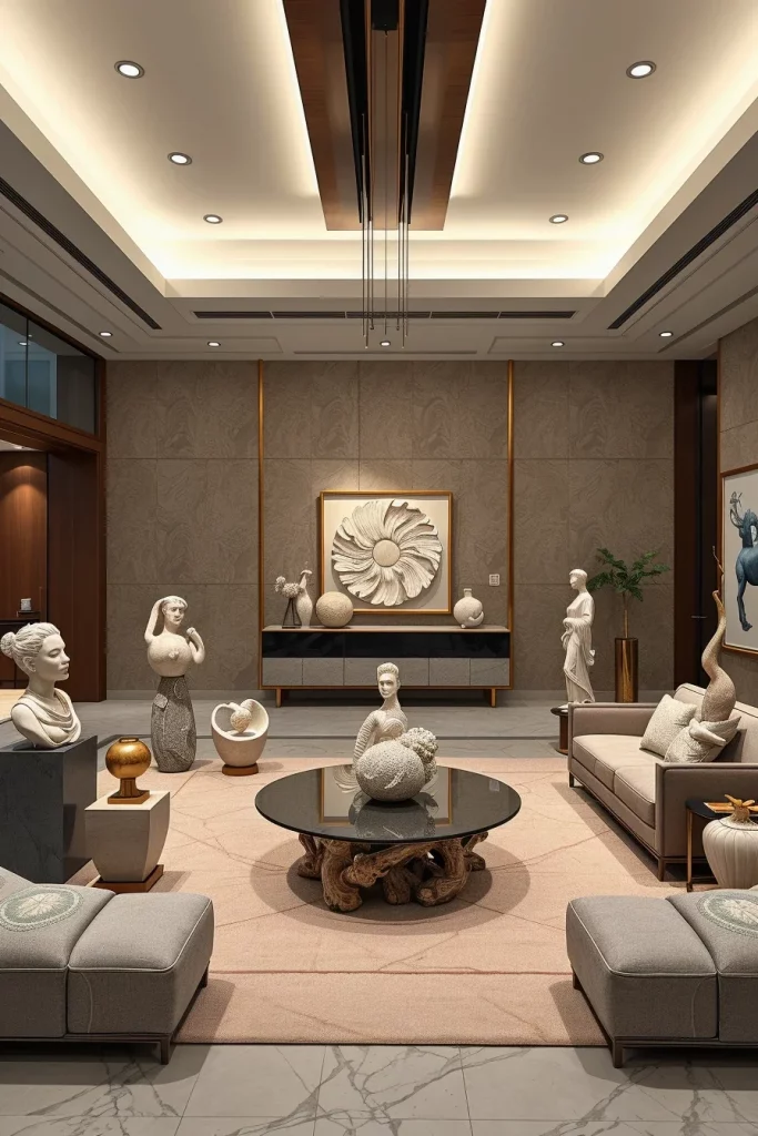 60 Sculptural And Artistic Modern Living Room Ideas For A Gallery-Inspired Home