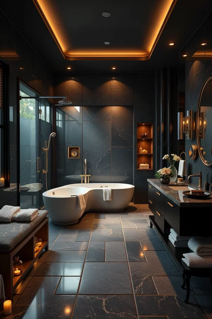 60 Luxury Black Bathroom Styling Ideas For A Sophisticated And Elegant Space