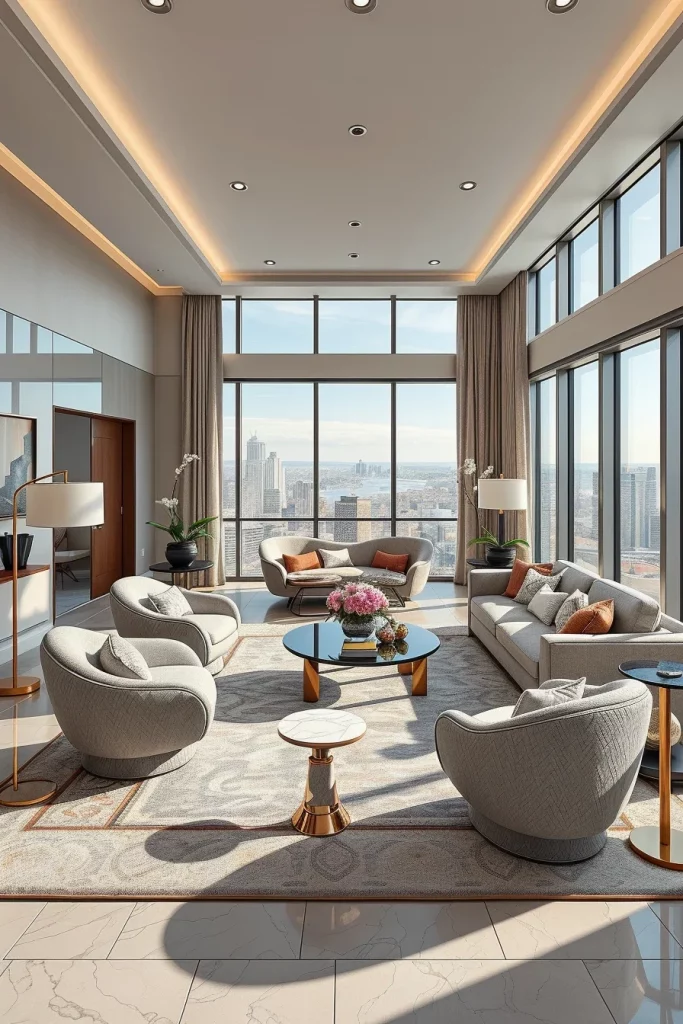 55 Luxury Penthouse Living Room Ideas For Sophisticated Modern Interiors