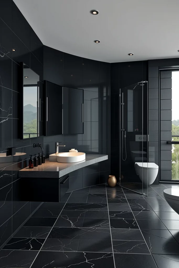 60 Luxury Black Bathroom Styling Ideas For A Sophisticated And Elegant Space
