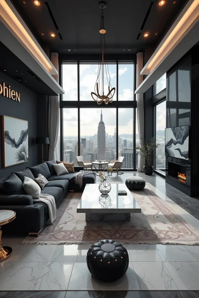 55 Luxury Penthouse Living Room Ideas For Sophisticated Modern Interiors