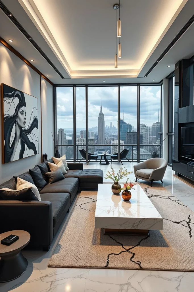 55 Luxury Penthouse Living Room Ideas For Sophisticated Modern Interiors