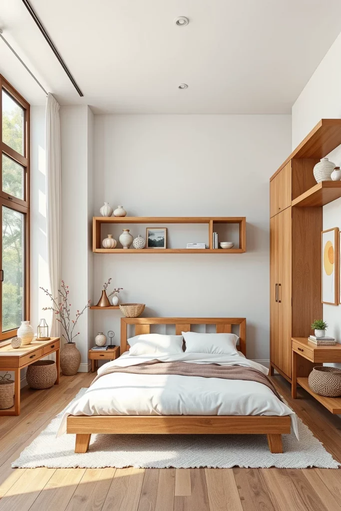 54 White And Wood Tone Bedroom Ideas For A Warm And Modern Retreat