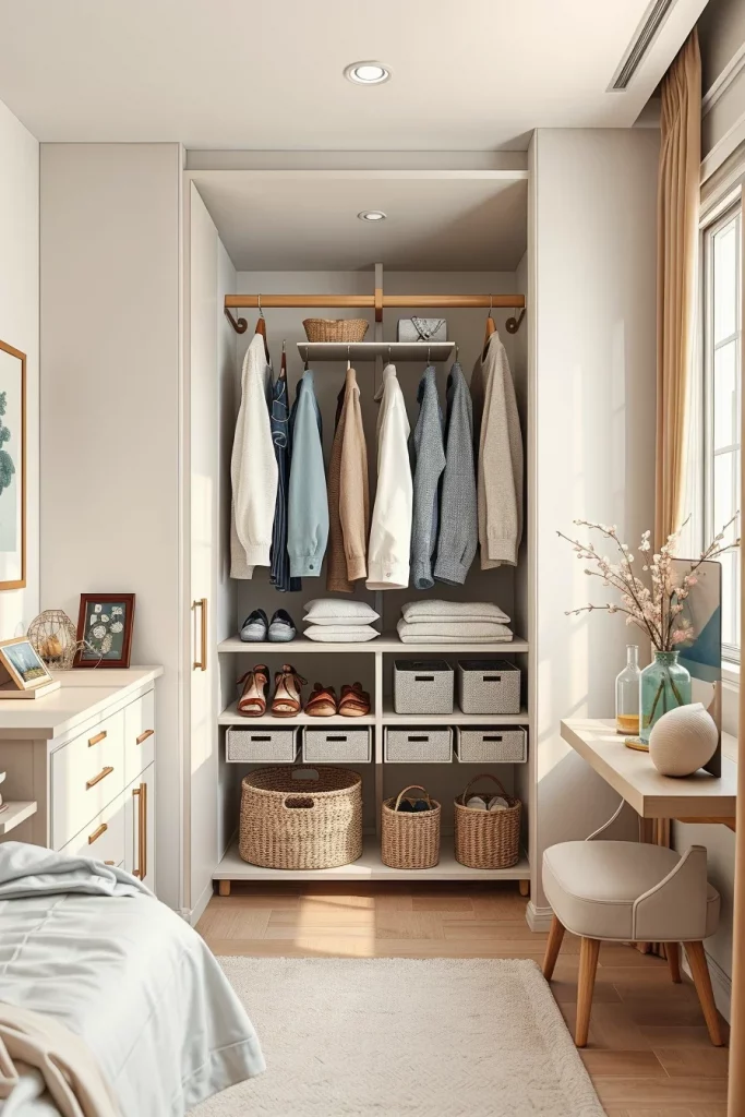 57 Small Bedroom Closet Organization Solutions To Maximize Every Inch Of Space