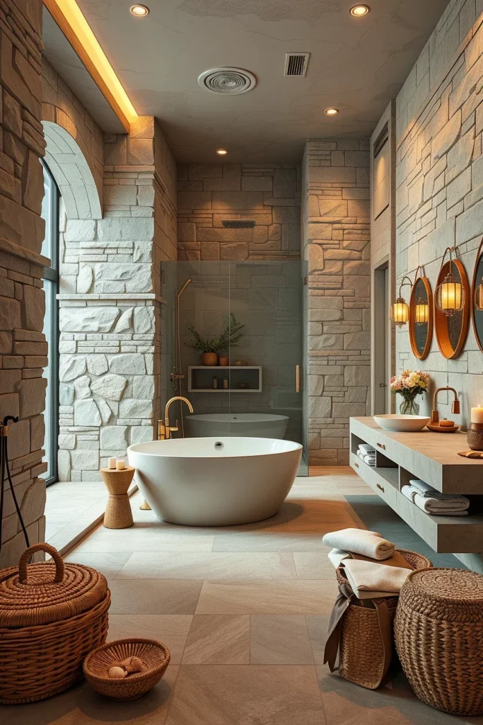 59 Textured Stone Bathroom Ideas For A Stylish And Timeless Space