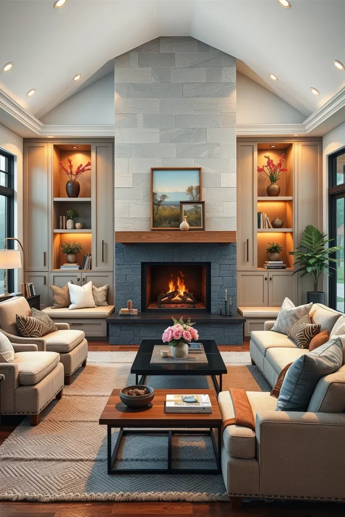 56 Statement Fireplace Living Room Ideas To Create A Stunning Focal Point