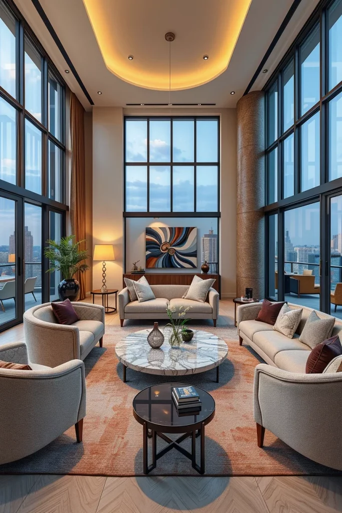 55 Luxury Penthouse Living Room Ideas For Sophisticated Modern Interiors