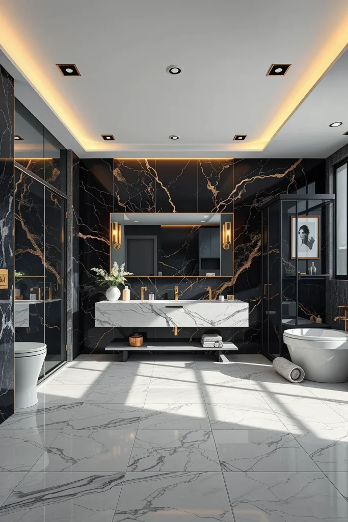60 Luxury Black Bathroom Styling Ideas For A Sophisticated And Elegant Space
