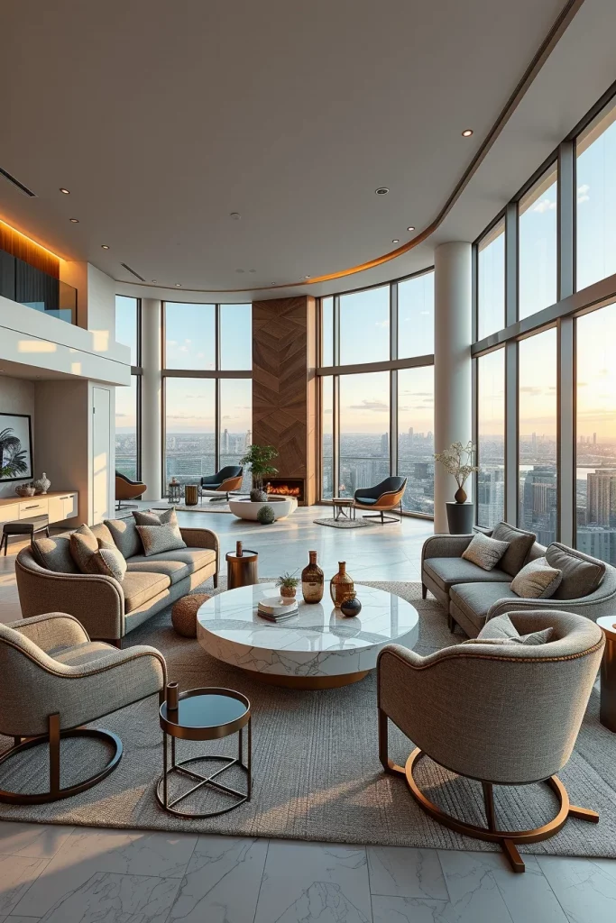 55 Luxury Penthouse Living Room Ideas For Sophisticated Modern Interiors
