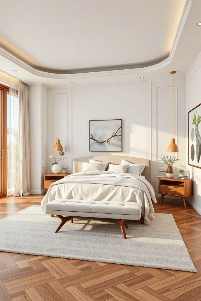 54 White And Wood Tone Bedroom Ideas For A Warm And Modern Retreat