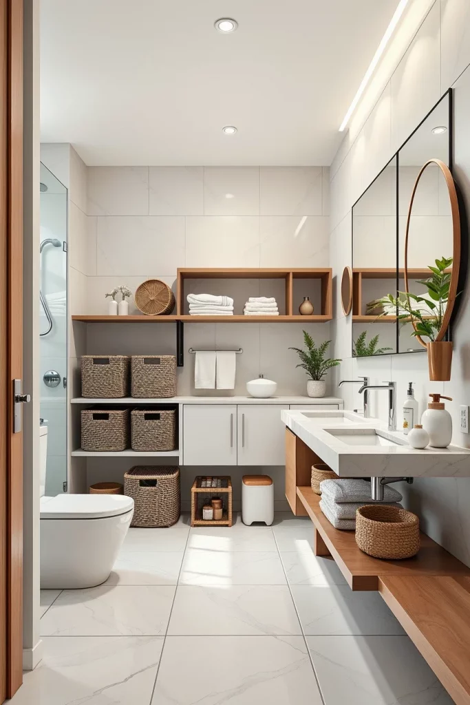 51 Space-Saving Bathroom Ideas To Maximize Style And Storage