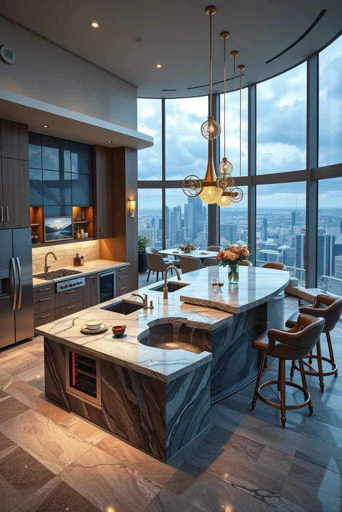55 Luxury Penthouse Kitchen Ideas For A Sophisticated Modern Home