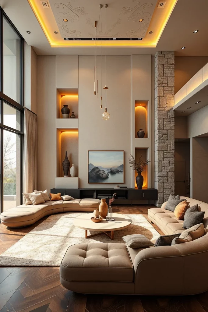 60 Sculptural And Artistic Modern Living Room Ideas For A Gallery-Inspired Home