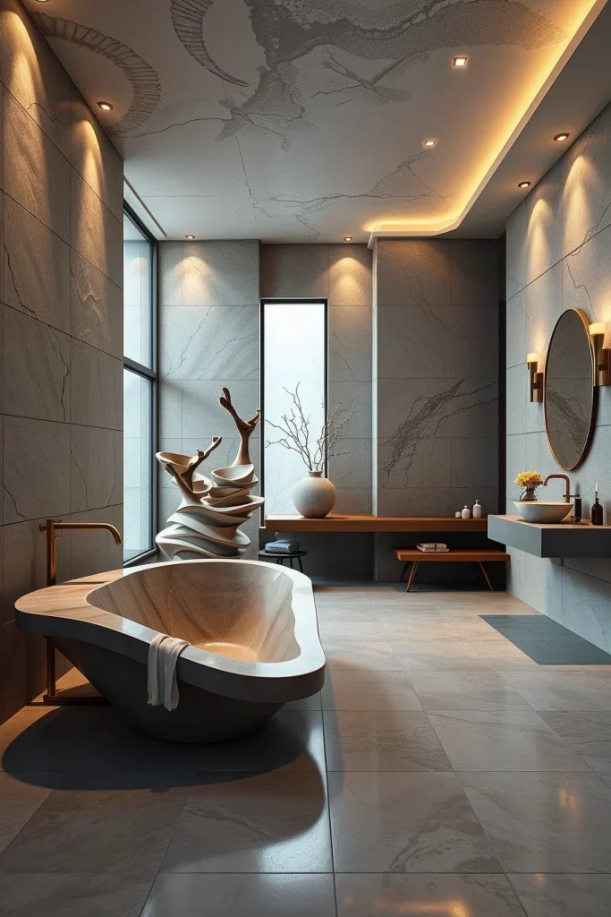 58 Sculptural And Artistic Modern Bathroom Ideas For A Gallery-Inspired Home