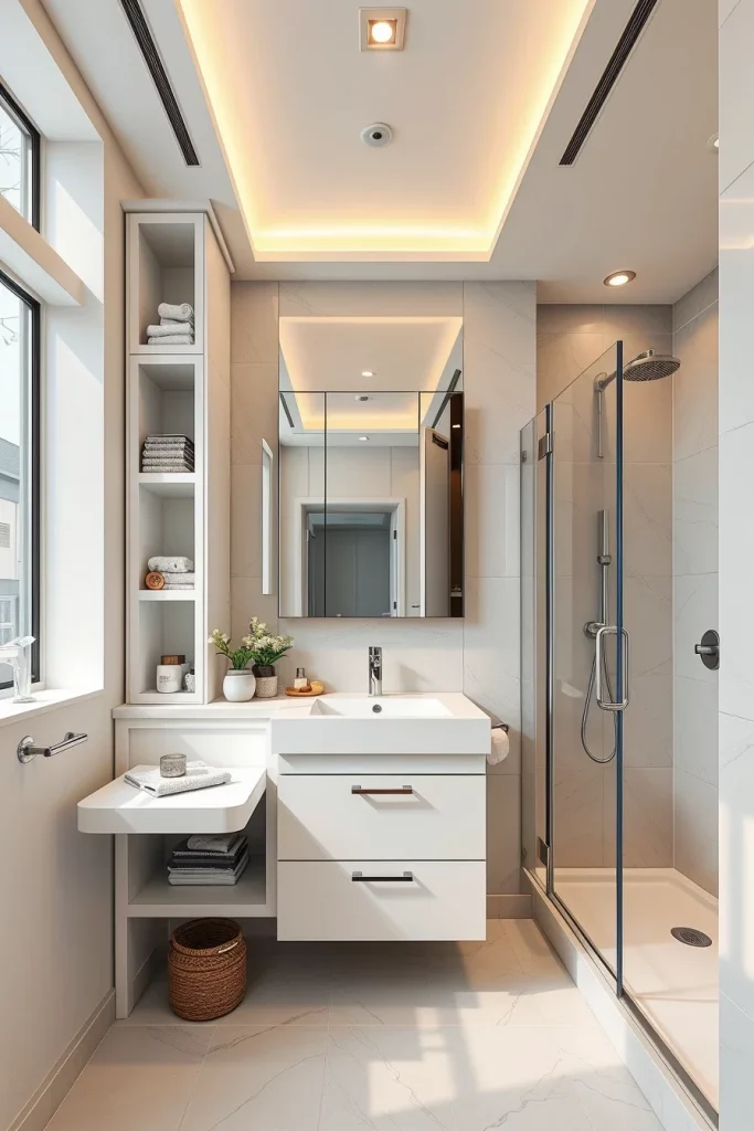51 Space-Saving Bathroom Ideas To Maximize Style And Storage