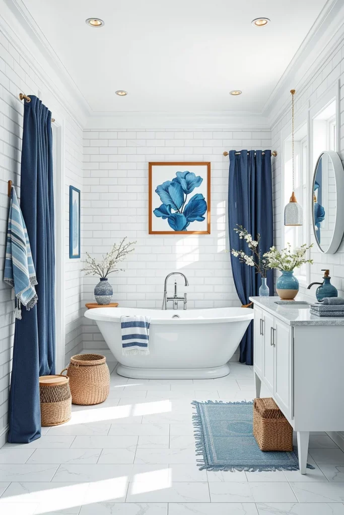 59 Blue And White Bathroom Decor Ideas For A Stylish And Timeless Space
