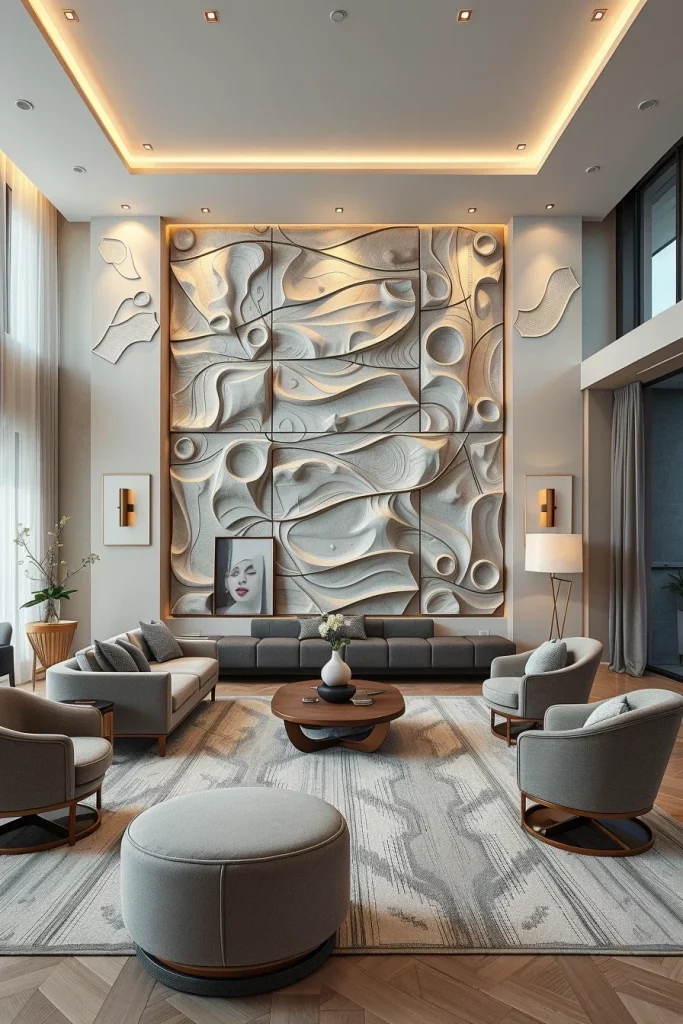 60 Sculptural And Artistic Modern Living Room Ideas For A Gallery-Inspired Home
