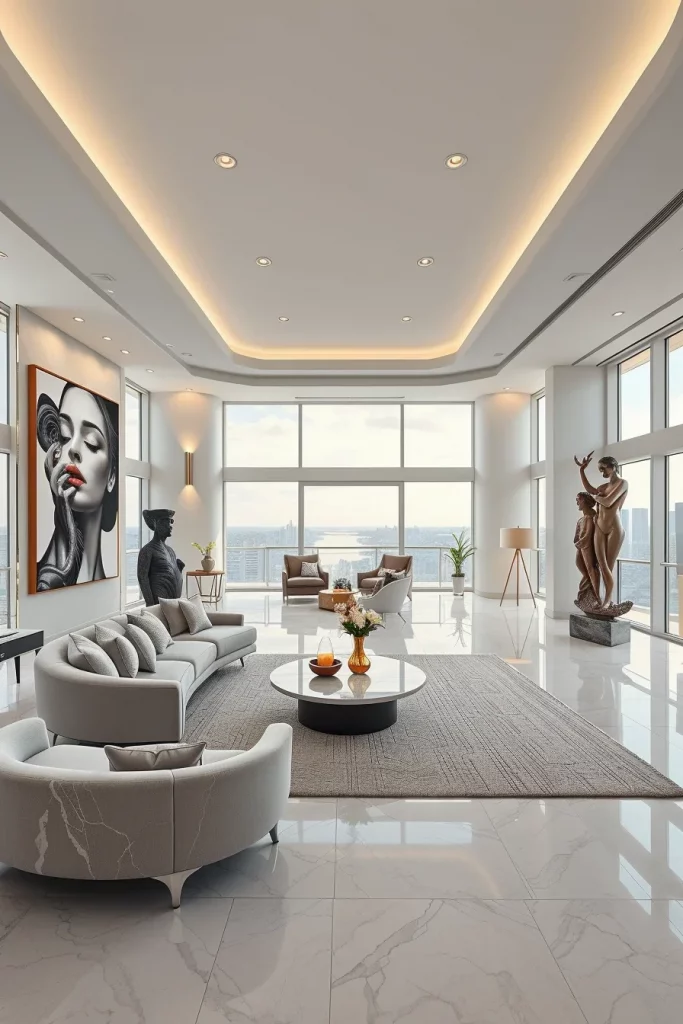 55 Luxury Penthouse Living Room Ideas For Sophisticated Modern Interiors