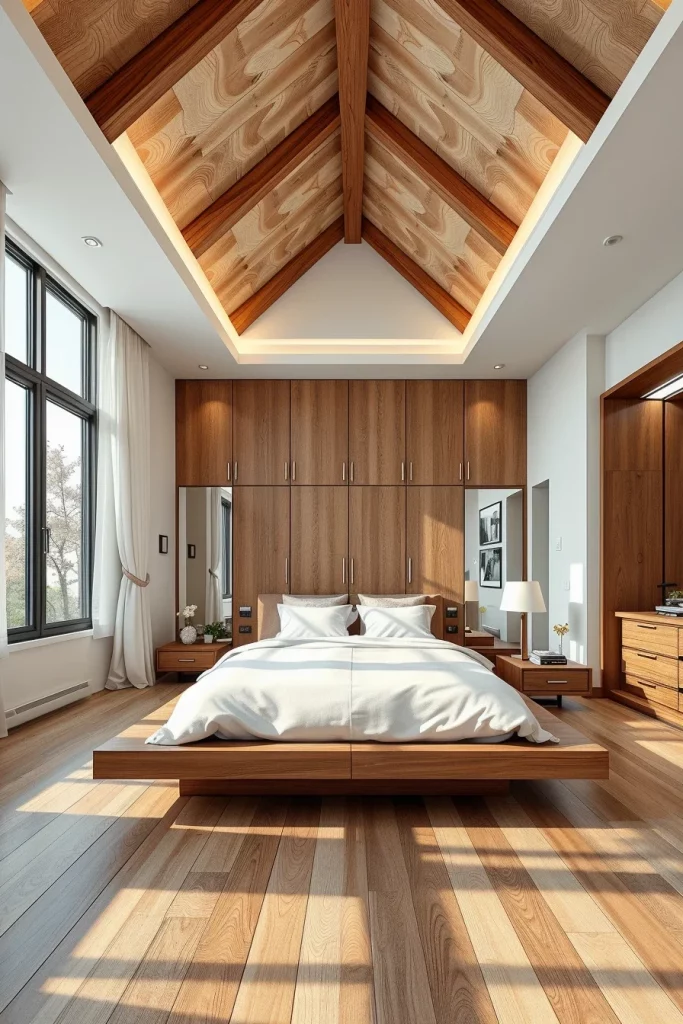 54 White And Wood Tone Bedroom Ideas For A Warm And Modern Retreat