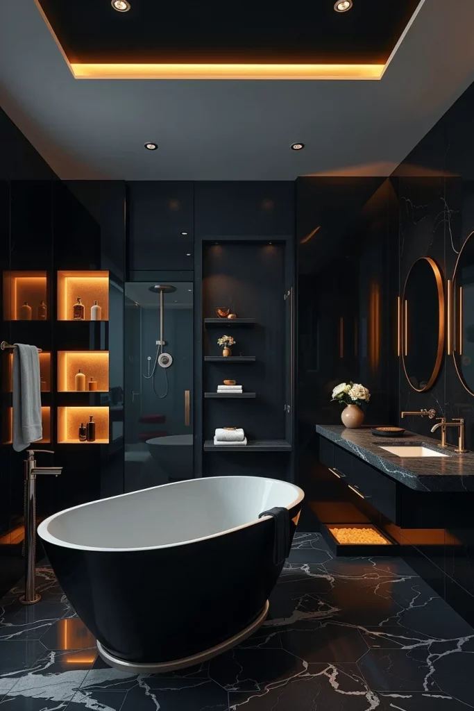 60 Luxury Black Bathroom Styling Ideas For A Sophisticated And Elegant Space