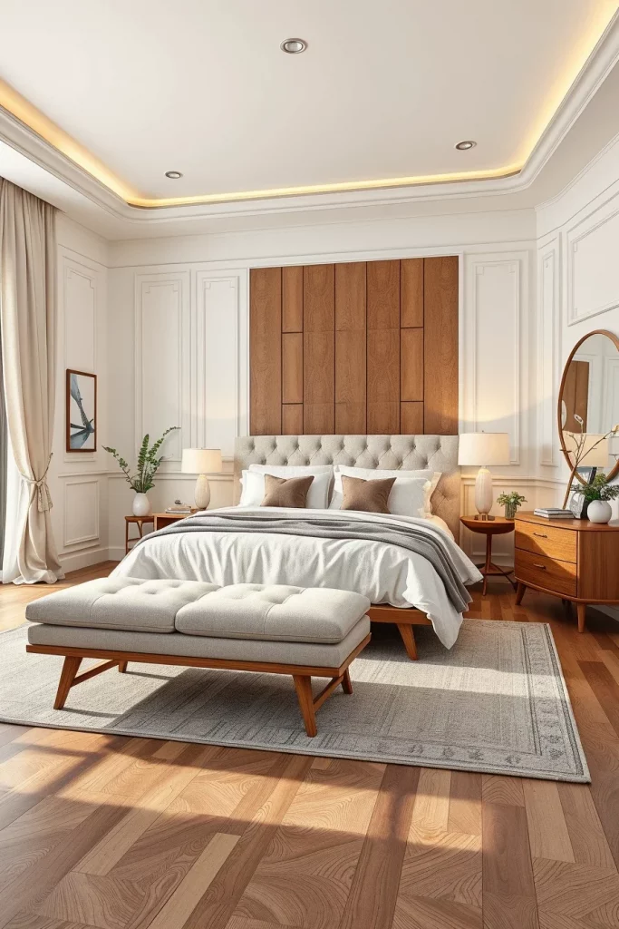 54 White And Wood Tone Bedroom Ideas For A Warm And Modern Retreat