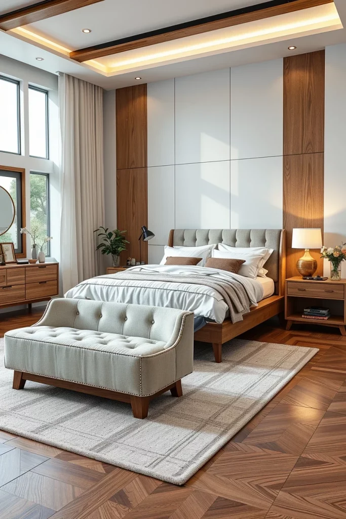 54 White And Wood Tone Bedroom Ideas For A Warm And Modern Retreat