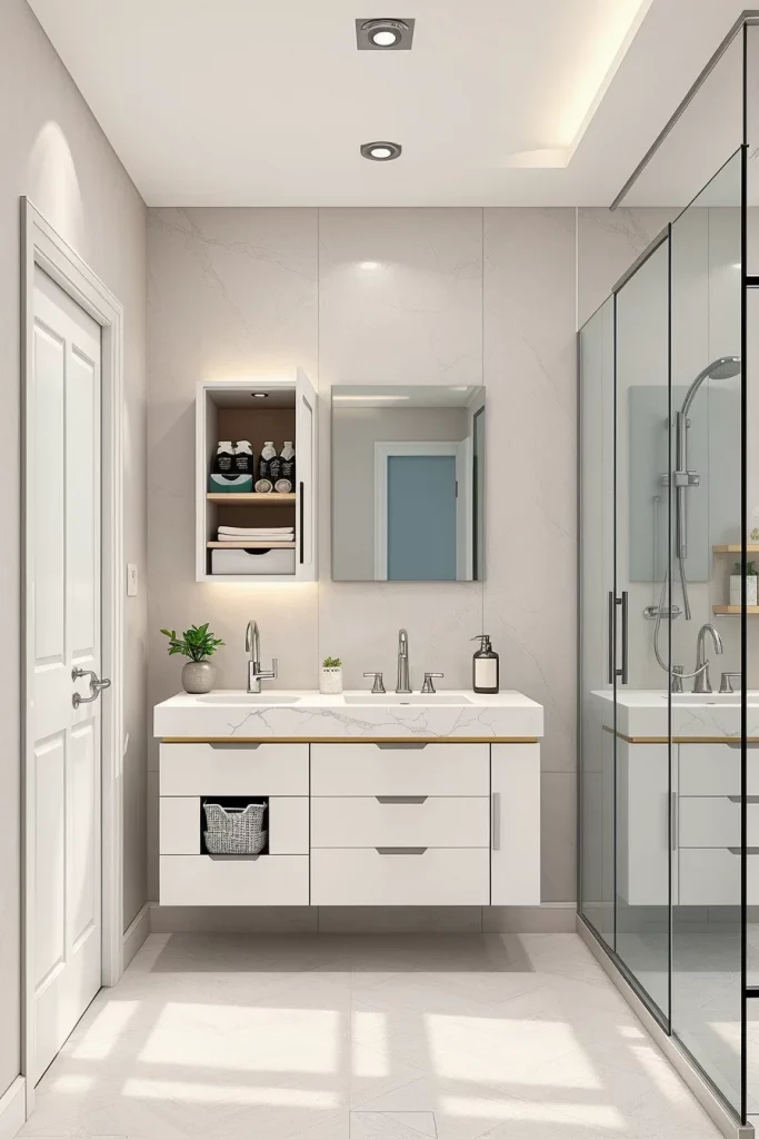 51 Space-Saving Bathroom Ideas To Maximize Style And Storage