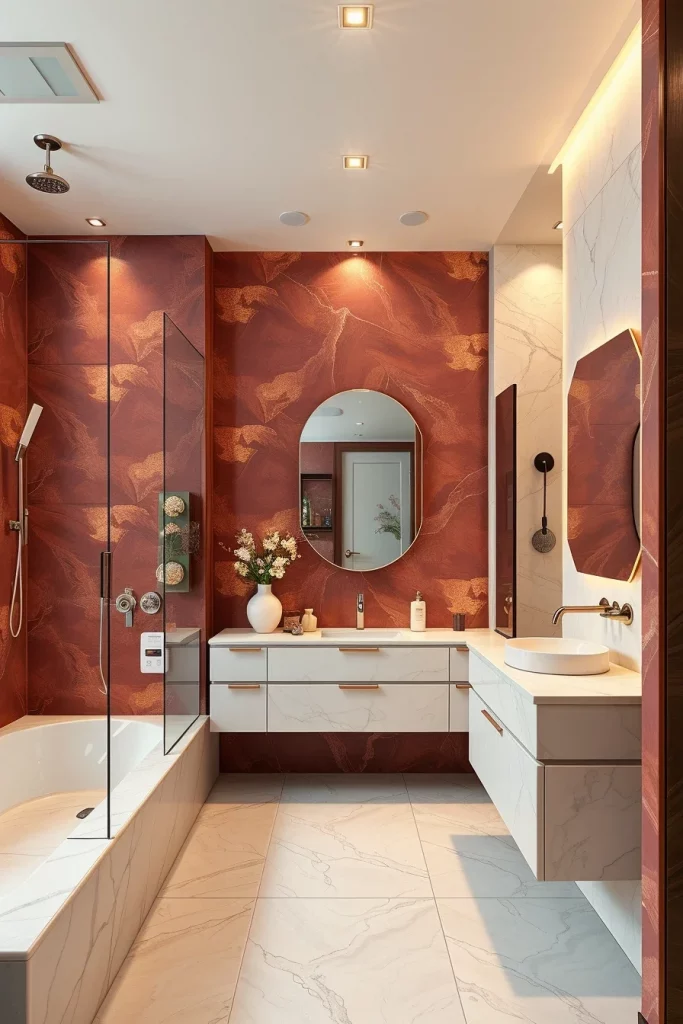 50 Modern Amaranth Bathroom Interior Design Ideas That Redefine Contemporary Style