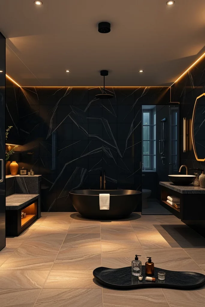 60 Luxury Black Bathroom Styling Ideas For A Sophisticated And Elegant Space