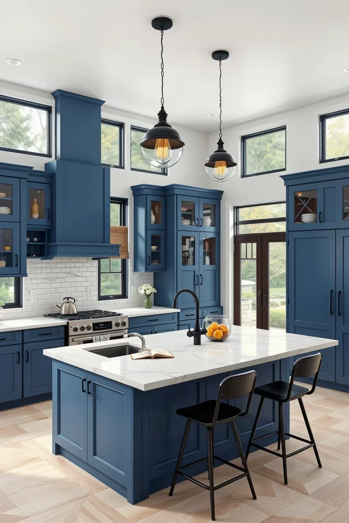55 Blue Kitchen Cabinet Color Ideas for a Beautiful and Stylish Kitchen
