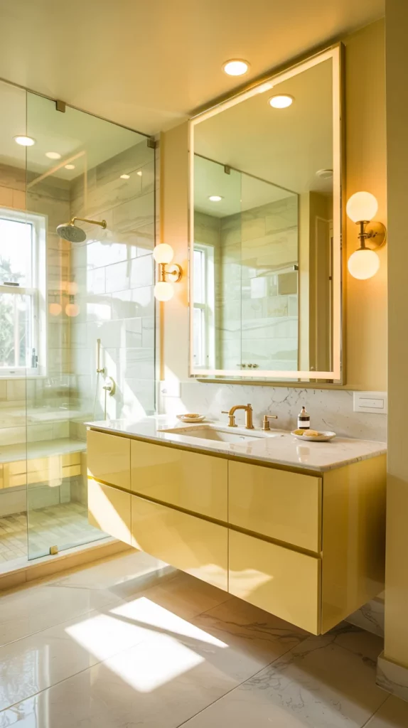 60 Yellow Bathroom Decor Styling Ideas To Brighten Your Bathroom With Style