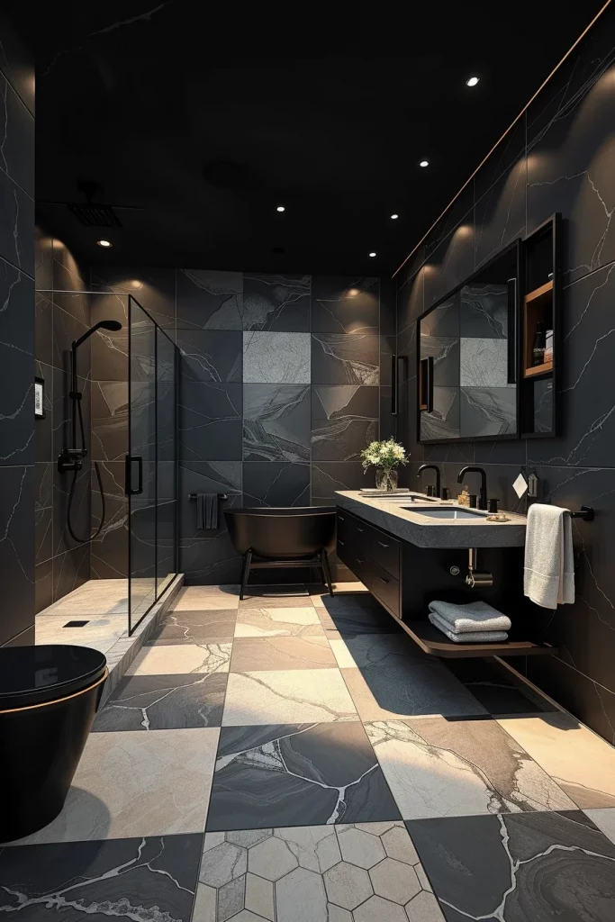 60 Luxury Black Bathroom Styling Ideas For A Sophisticated And Elegant Space
