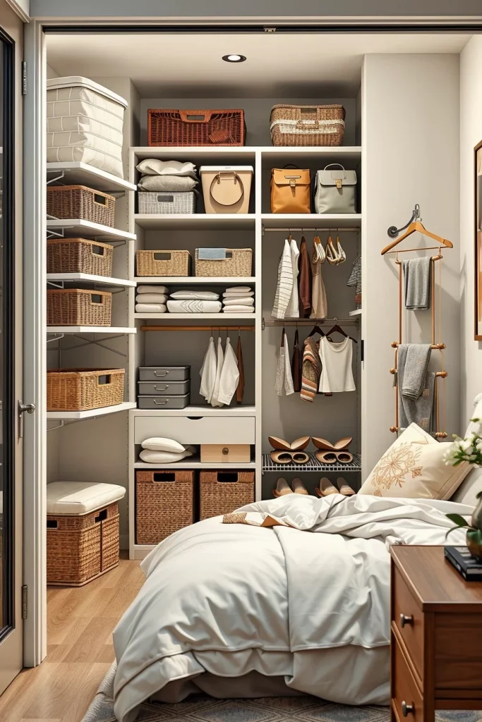 57 Small Bedroom Closet Organization Solutions To Maximize Every Inch Of Space