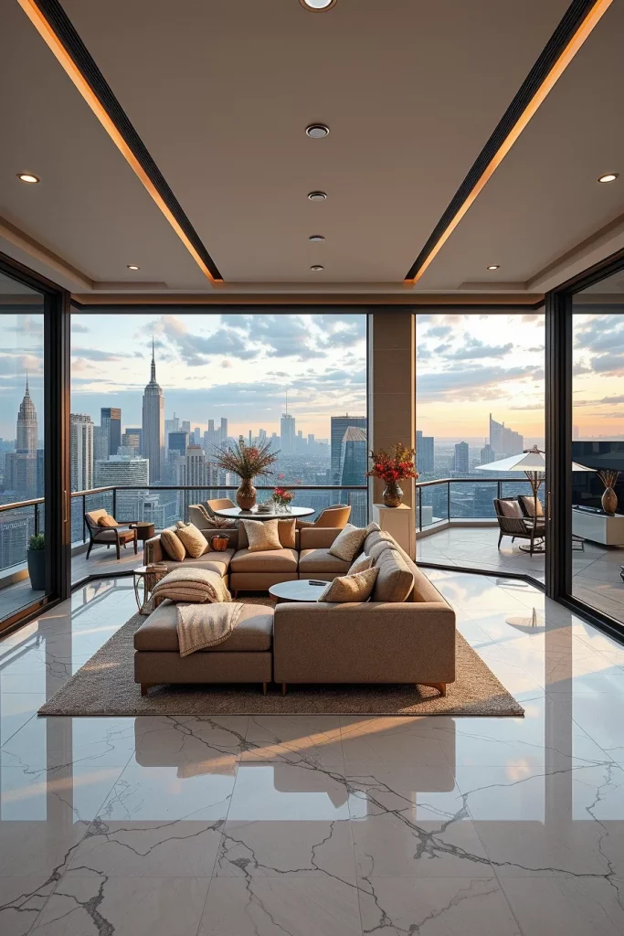 55 Luxury Penthouse Living Room Ideas For Sophisticated Modern Interiors